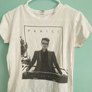 panic! at this disco black and white shirt